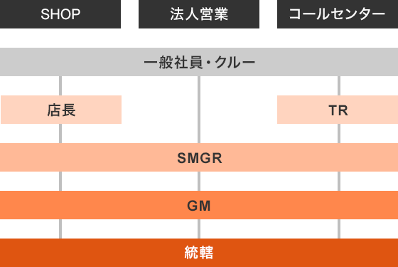 キャリアアップのフロー